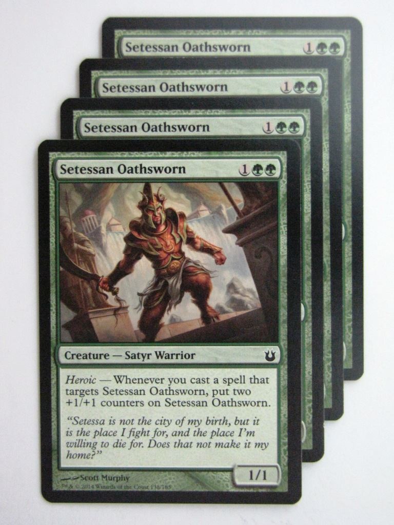 MTG Magic Cards: SETESSAN OATHSWORN x4 Born of the Gods playset # 24C19