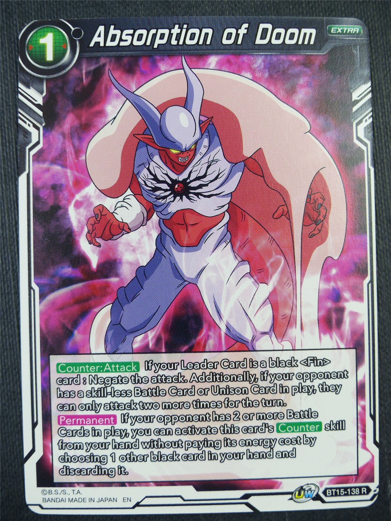 Absorption of Doom BT15 R - Dragon Bal Super Card #92M