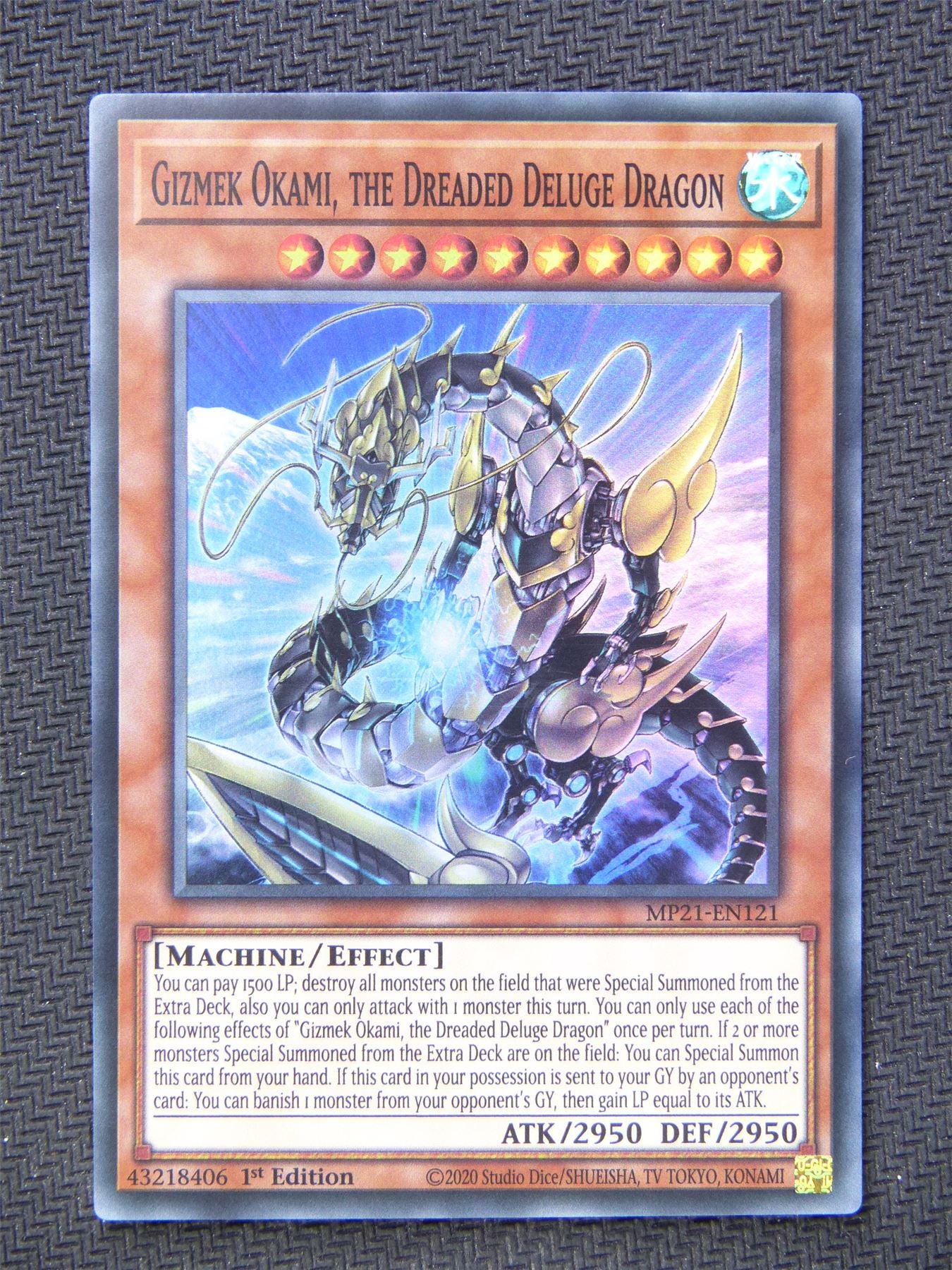 Gizmek Okami Deluge Dragon MP21 Super Rare - Yugioh Card #5HY Archeron Gizmek Okami Deluge Dragon MP21 Super Rare - Yugioh Card #5HY Archeron