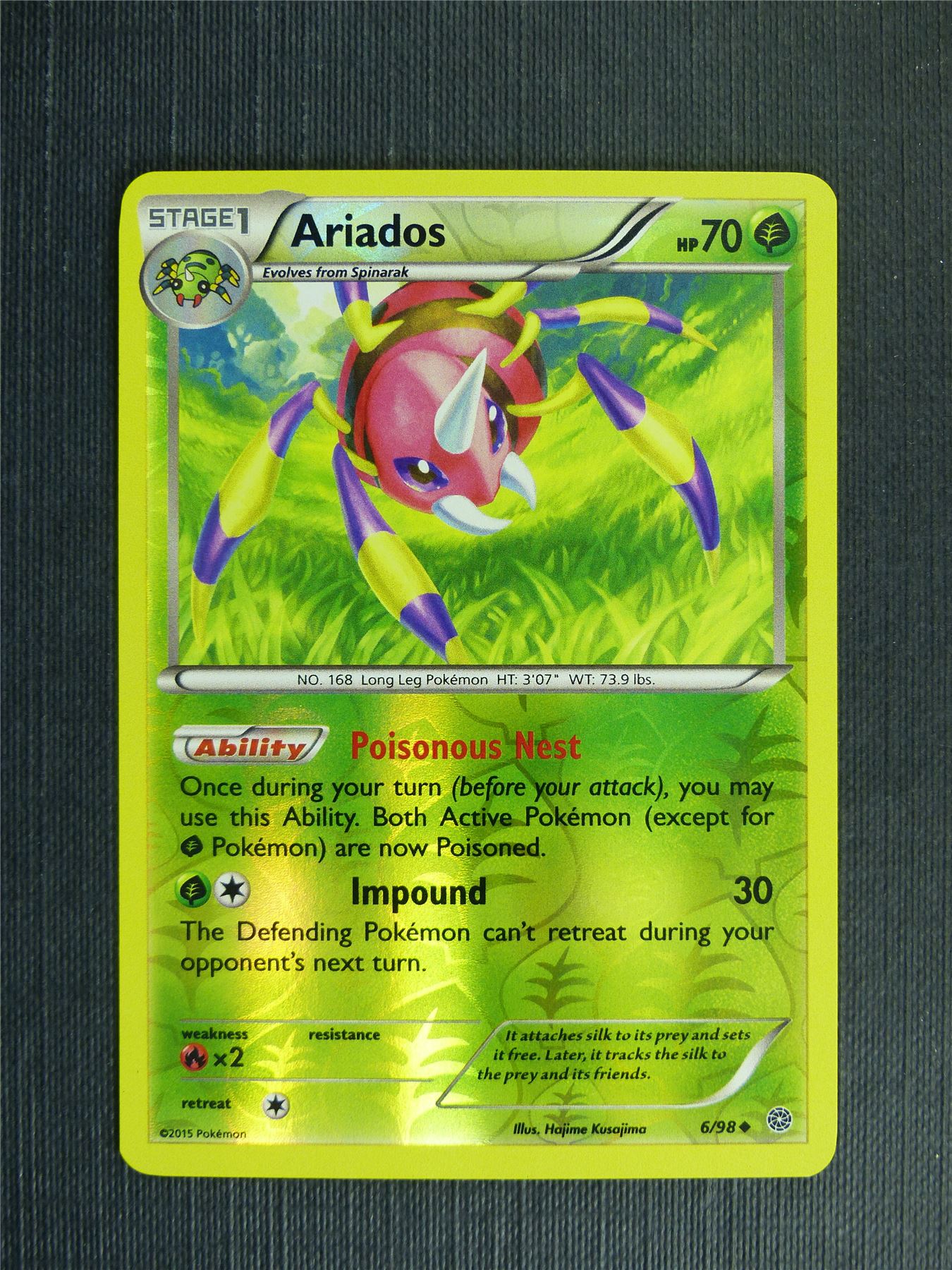 Ariados 6/98 Reverse Holo - Pokemon Cards #1M3 Archeron Ariados 6/98 Reverse Holo - Pokemon Cards #1M3 Archeron