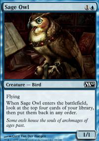 Mtg Magic Card: M10 : Sage Owl Archeron Mtg Magic Card: M10 : Sage Owl Archeron