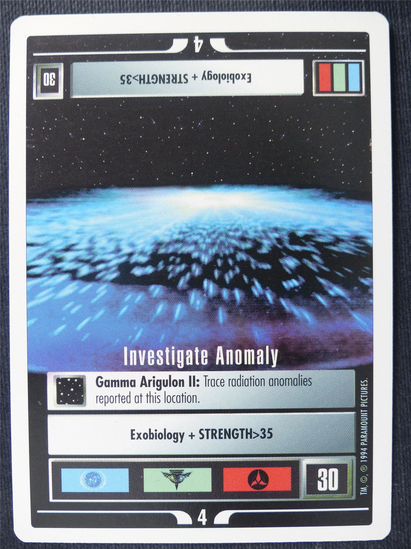 Investigate Anomaly - Star Trek Cards #13Y