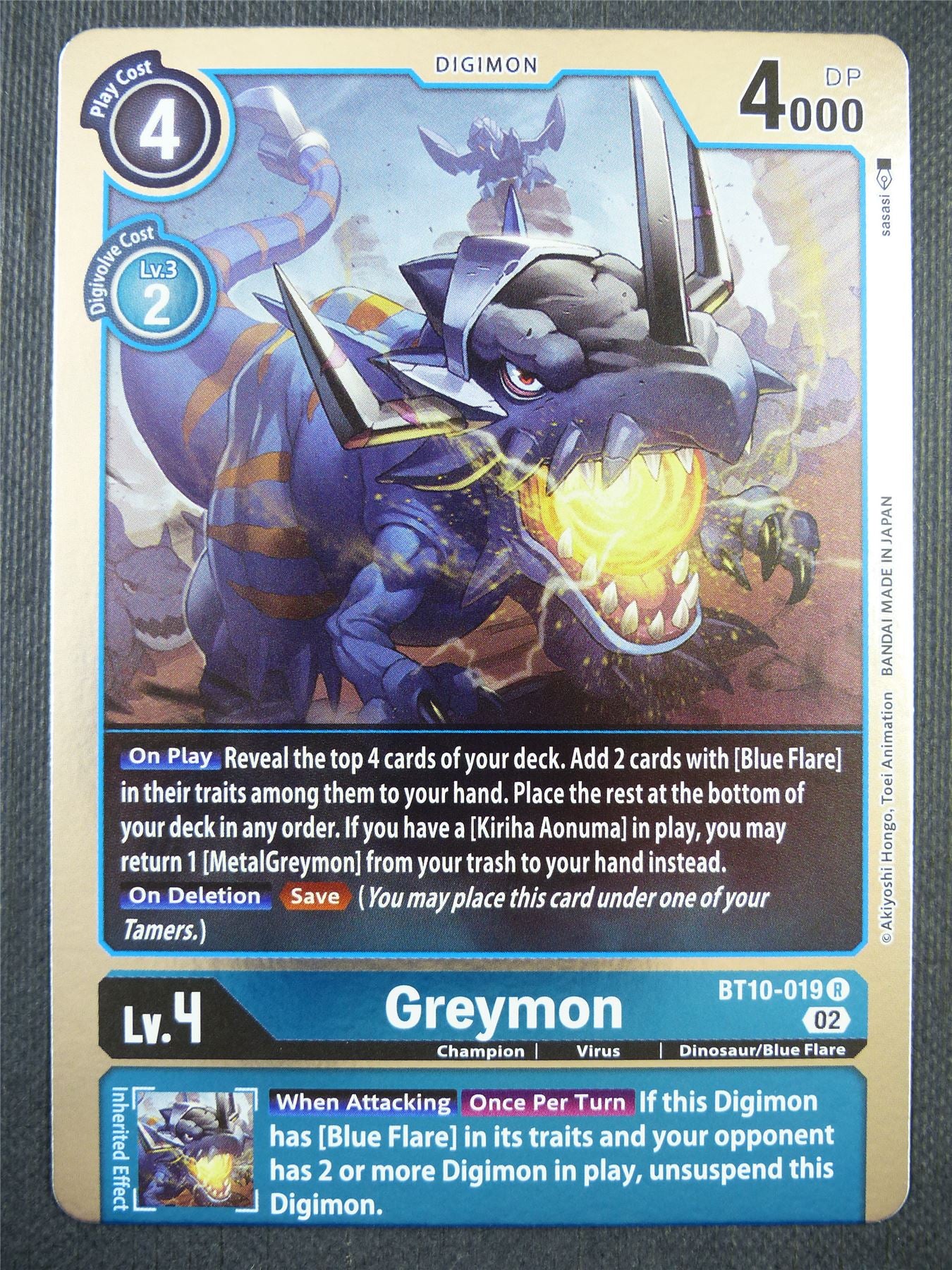digimon greymon card Greymon BT10-019 R - Xros Encounter