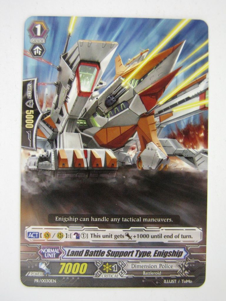 Vanguard Promo Cards: LAND BATTLE SUPPORT TYPE, ENIGSHIP # 13H99