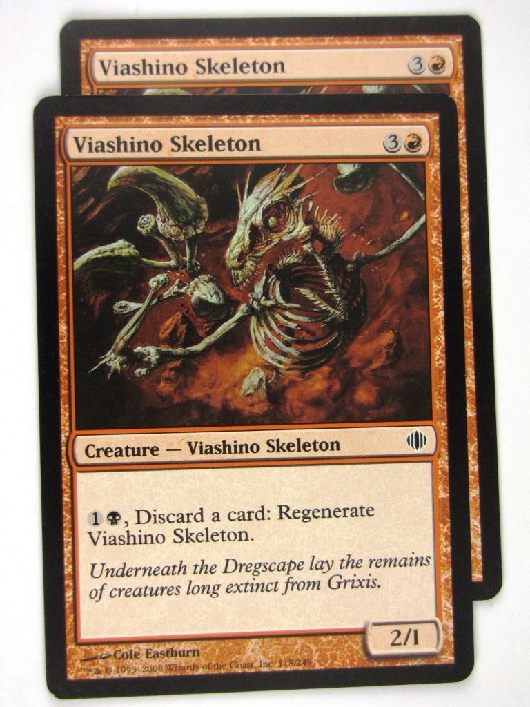 MTG Magic: The Gathering Cards: VIASHINO SKELETON x2: ALA – Archeron