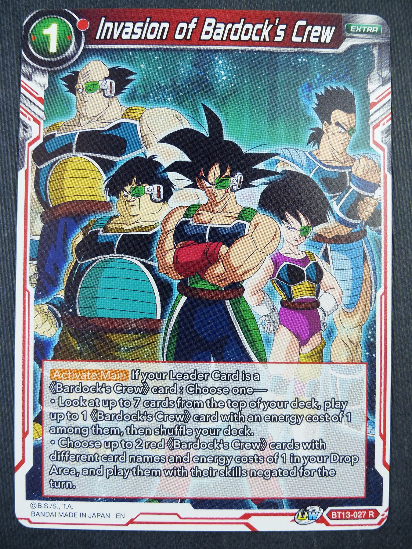 Invasion of Bardock's Crew BT13 R - Dragon Bal Super Card #92D