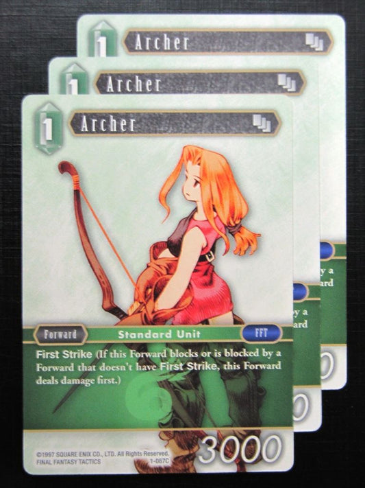 Final Fantasy Cards: ARCHER 1-087C x3 # 20B84