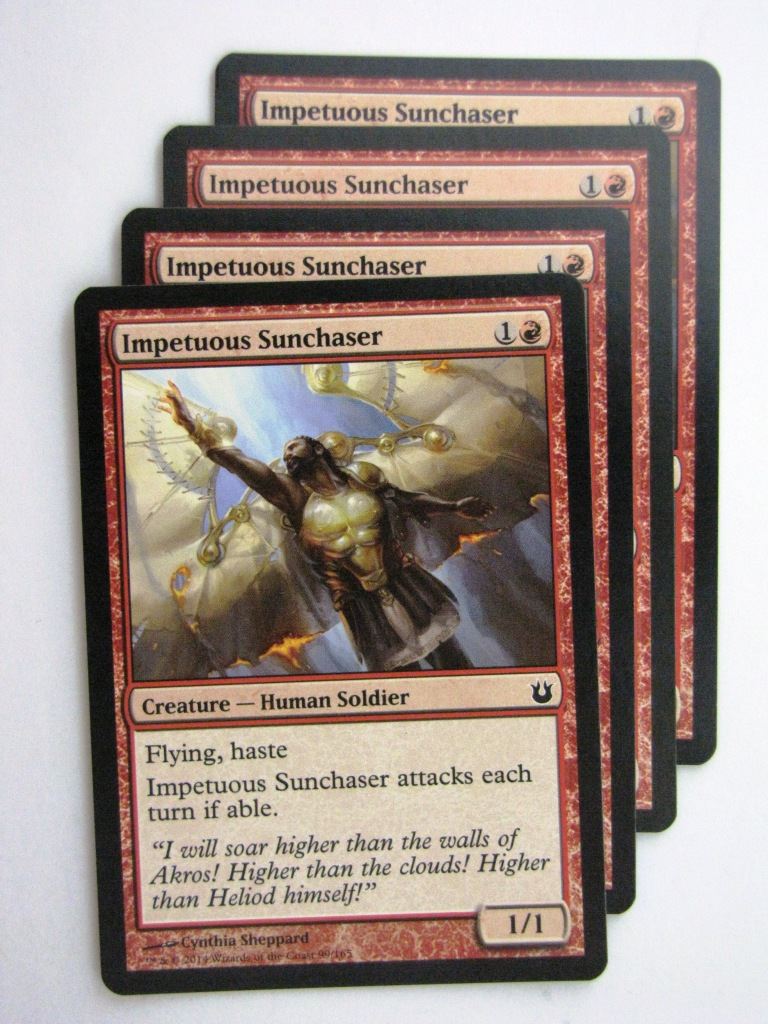 MTG Magic Cards: IMPETUOUS SUNCHASER x4 Born of the Gods playset # 24C2