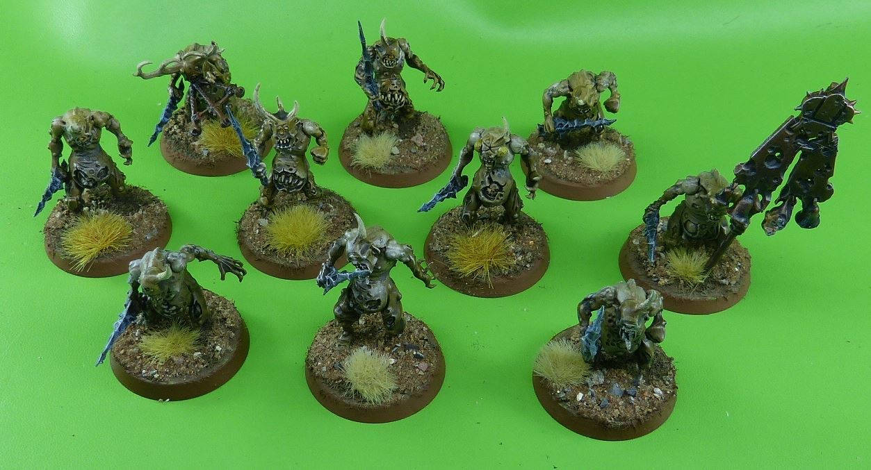 Nurgle Plague Bearers painted - Warhammer AoS #7TN