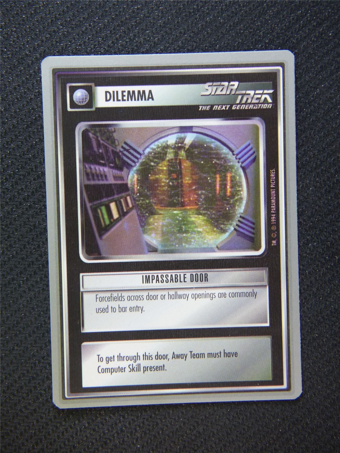 Dilemma Impassable Door - Star Trek Silver Border Card Decipher #2DH