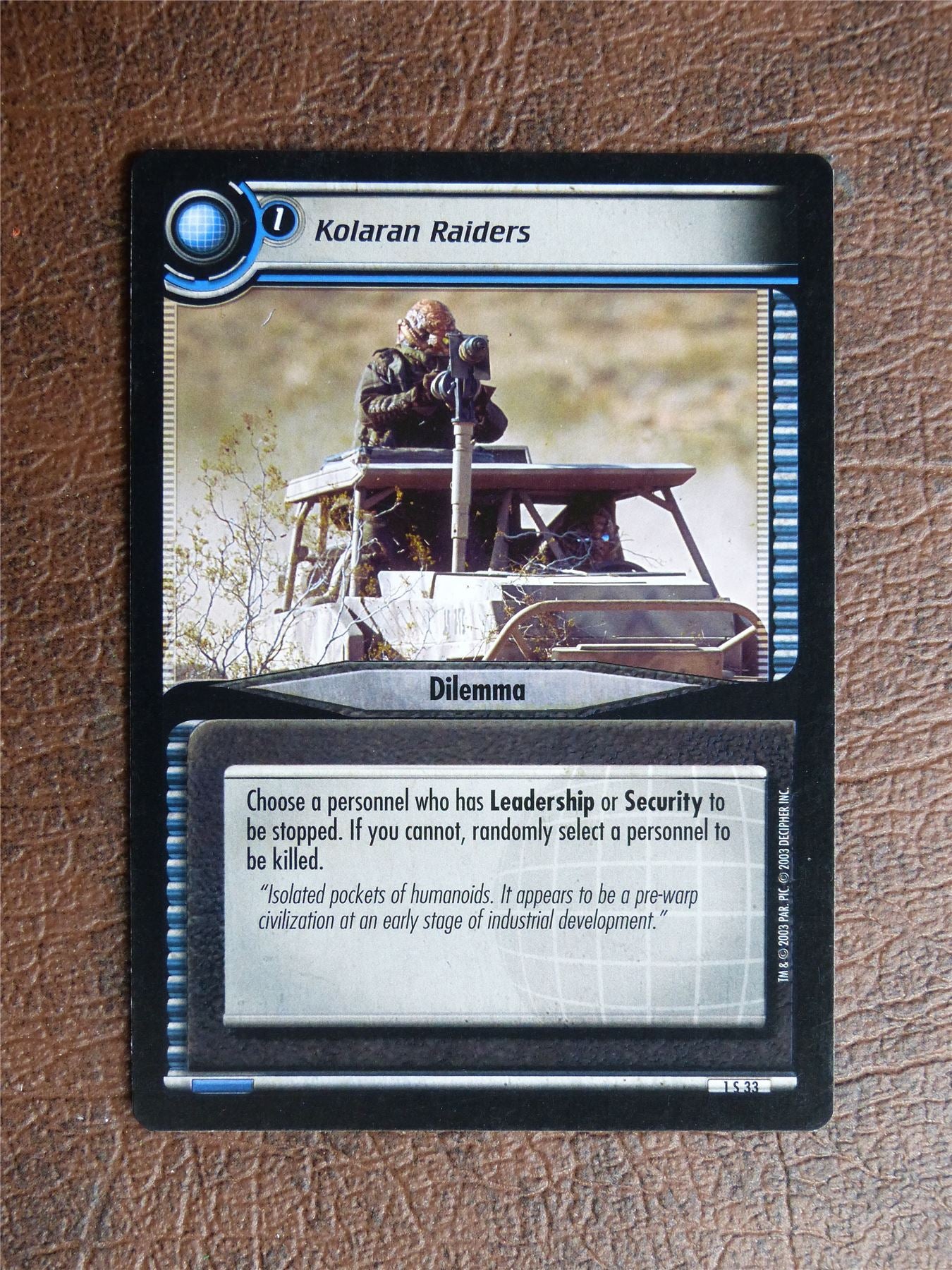 Kolaran Raiders - Star Trek CCG TCG Card #Y9