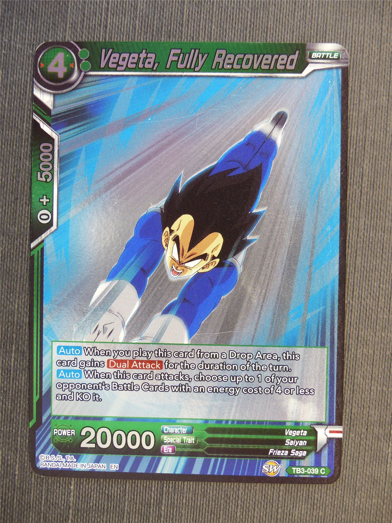 Vegeta Fully Recovered Foil - Dragon Ball Super Cards #6BU