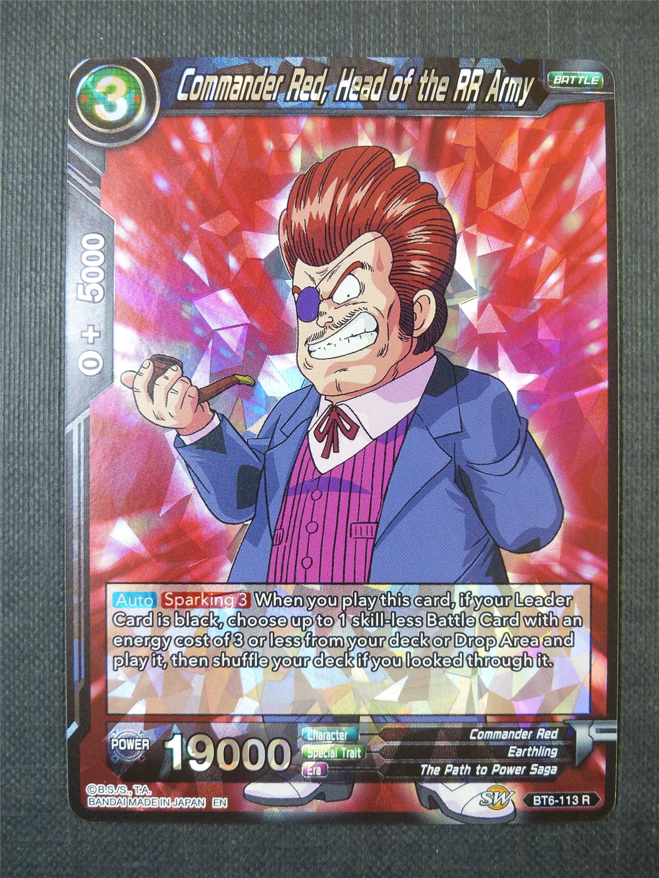 Commander Red head of the RR Army R - Dragon Ball Super Card #A3R