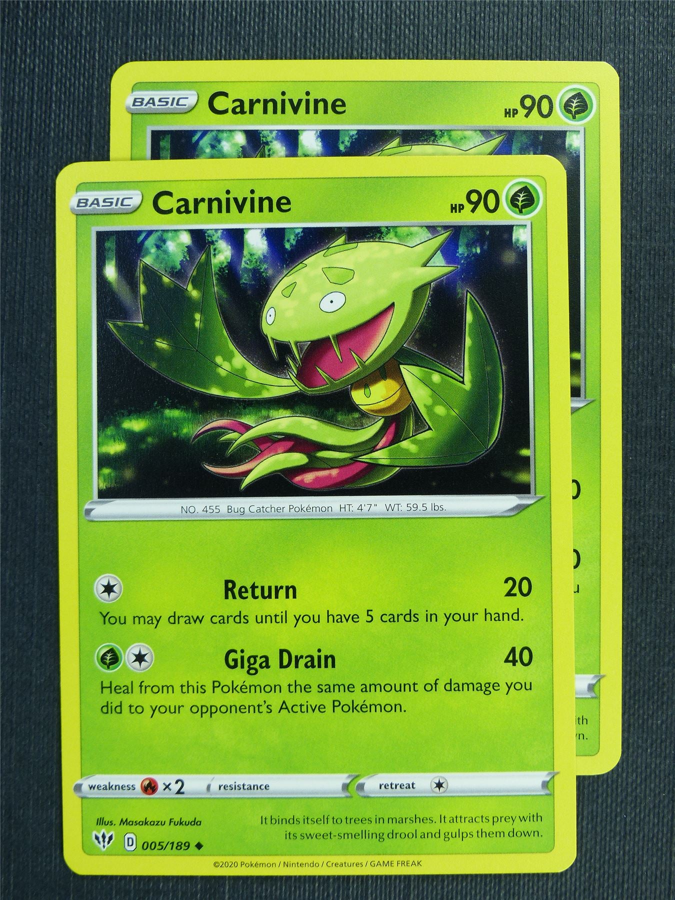 Carnivine 005/189 x2 - DAA - Pokemon Card #3DJ