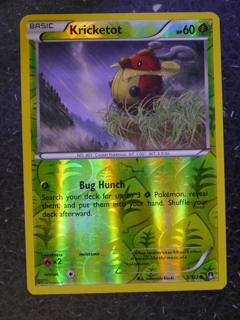 Pokemon Cards: KRICKETOT 5/122 REVERSE HOLLOW # 5H78 Archeron Pokemon Cards: KRICKETOT 5/122 REVERSE HOLLOW # 5H78 Archeron