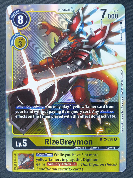 RizeGreymon BT2-038 R Promo - Digimon Cards #134