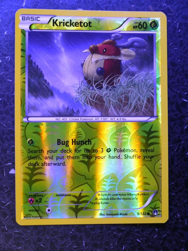 kricketot pokemon card value Pokemon Cards: KRICKETOT 5/122 REVERSE HOLLOW # 4G19