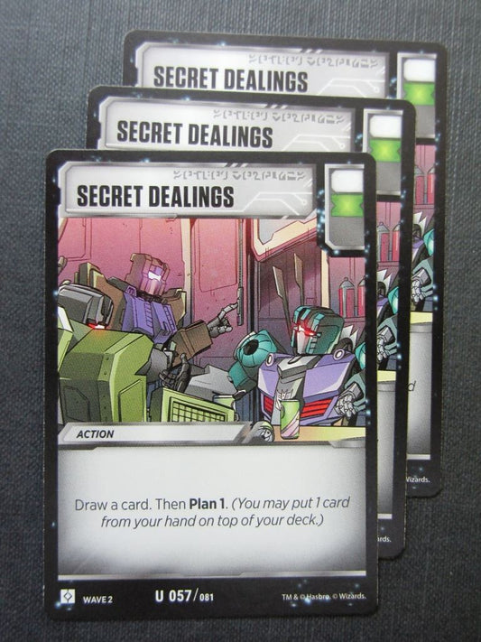 Secret Dealings U 057/081 x3 - Transformers Cards # 7F41