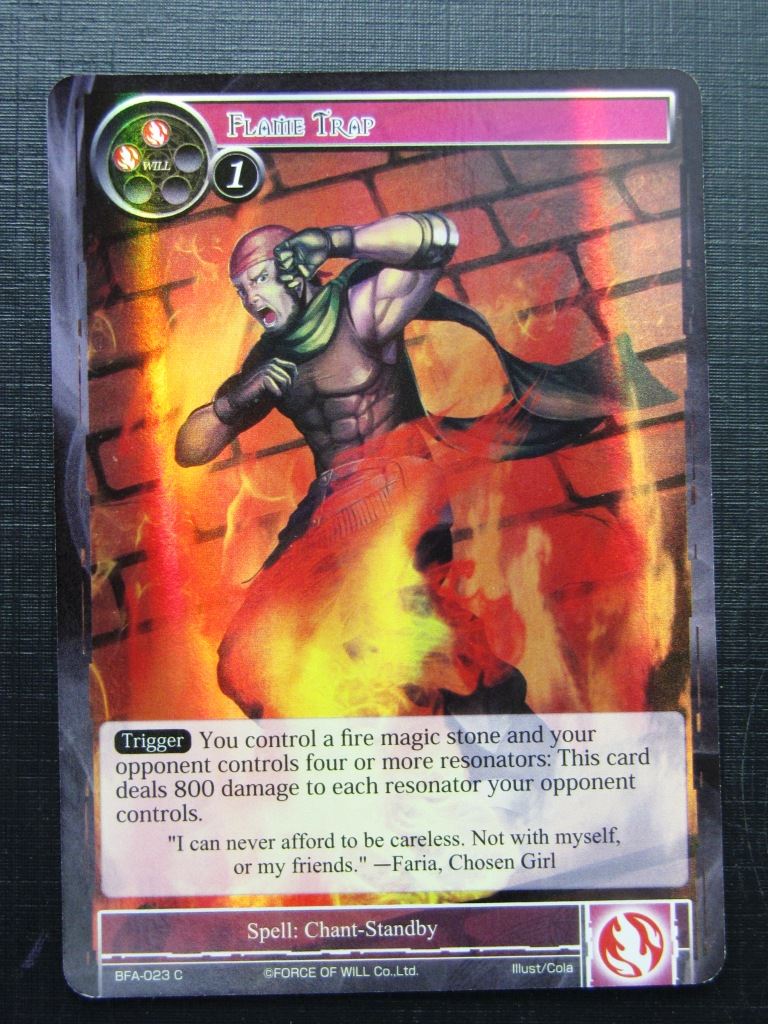 Force of Will Cards: FLAME TRAP C FOIL # 26G1