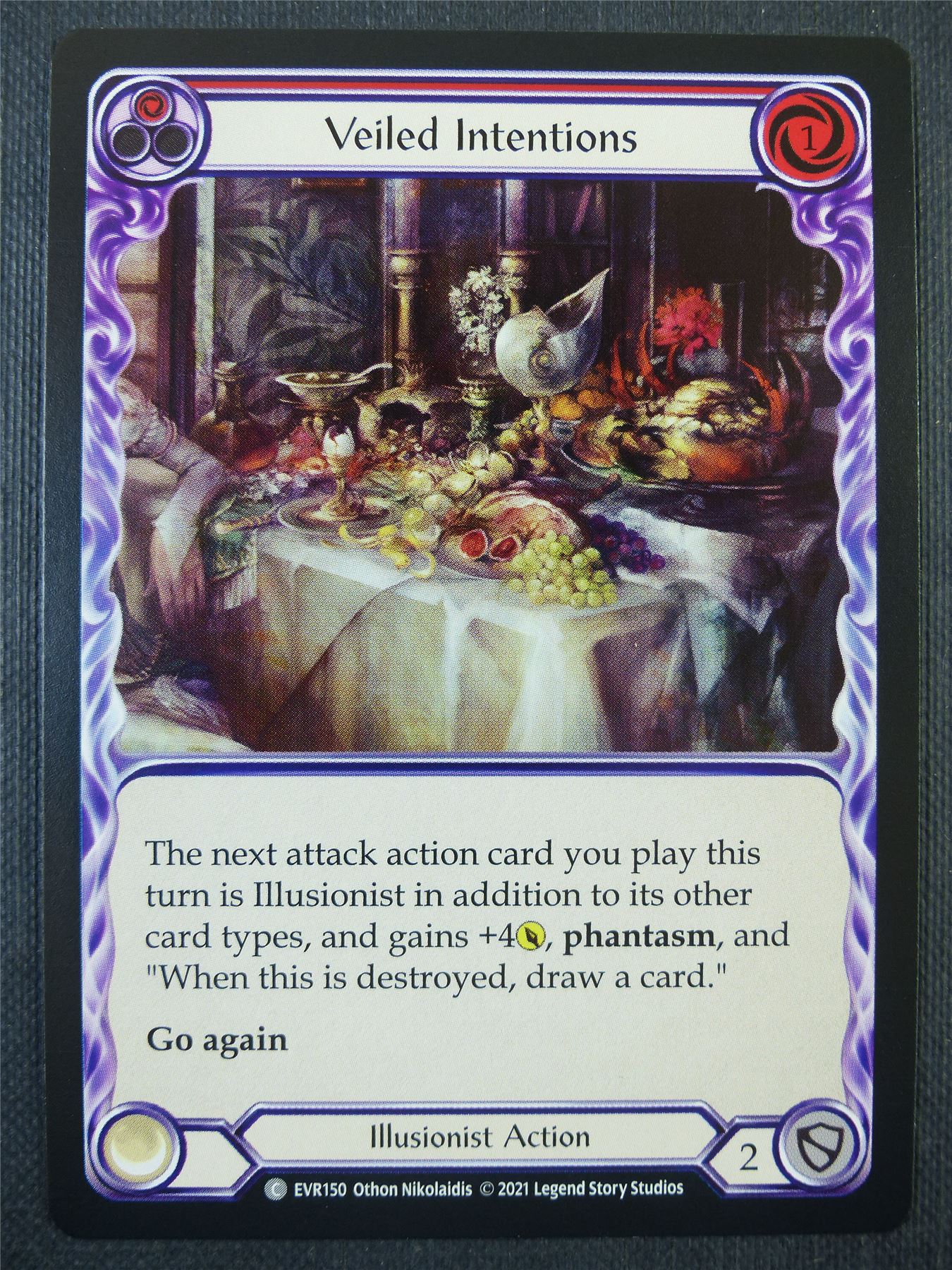 Veiled Intetions Red - 1st ed Everfest - Flesh & Blood Card #6CZ