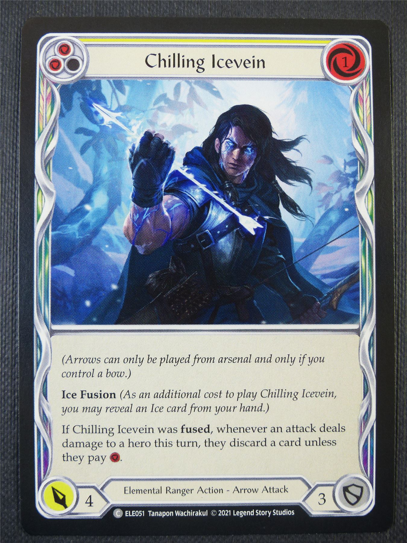 Chilling Icevein - Yellow - Tales of Aria 1st ed - Flesh and Blood Card #621