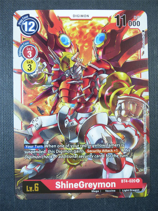 ShineGreymon BT4-020 R - Digimon Card #219