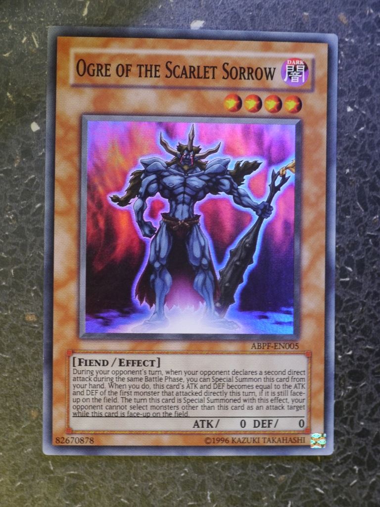 Yugioh Cards: OGRE OF THE SACRED SORROW ABPF SUPER RARE # 3C11
