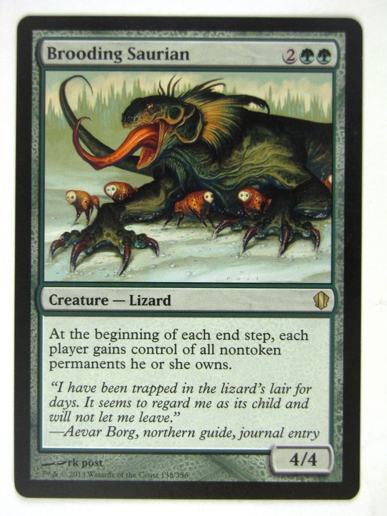 MTG Magic Played Cards: BROODING SAURIAN # 18G66