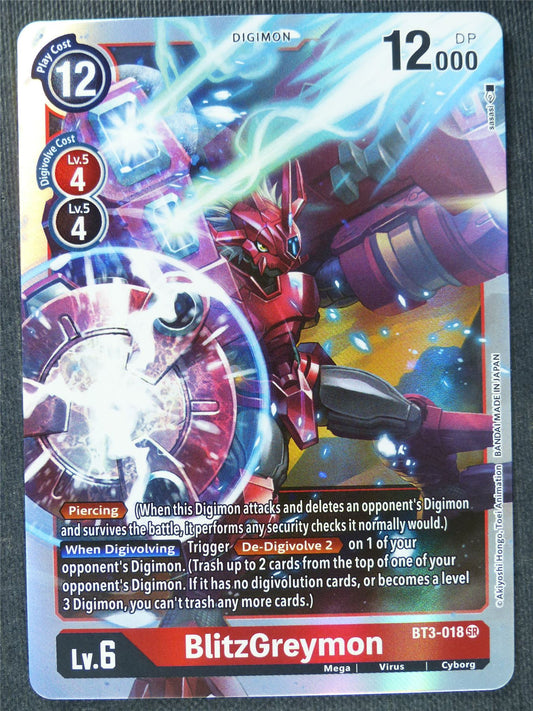 BlitzGreymon BT3-018 SR - Digimon Cards #M2