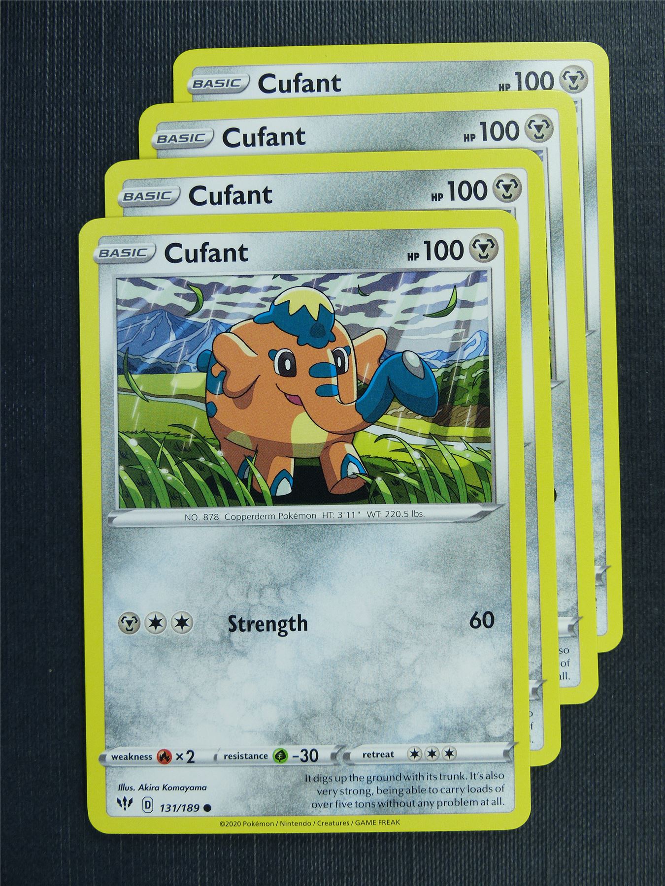 Cufant 131/189 x4 - DAA - Pokemon Card #3F2 Archeron Cufant 131/189 x4 - DAA - Pokemon Card #3F2 Archeron