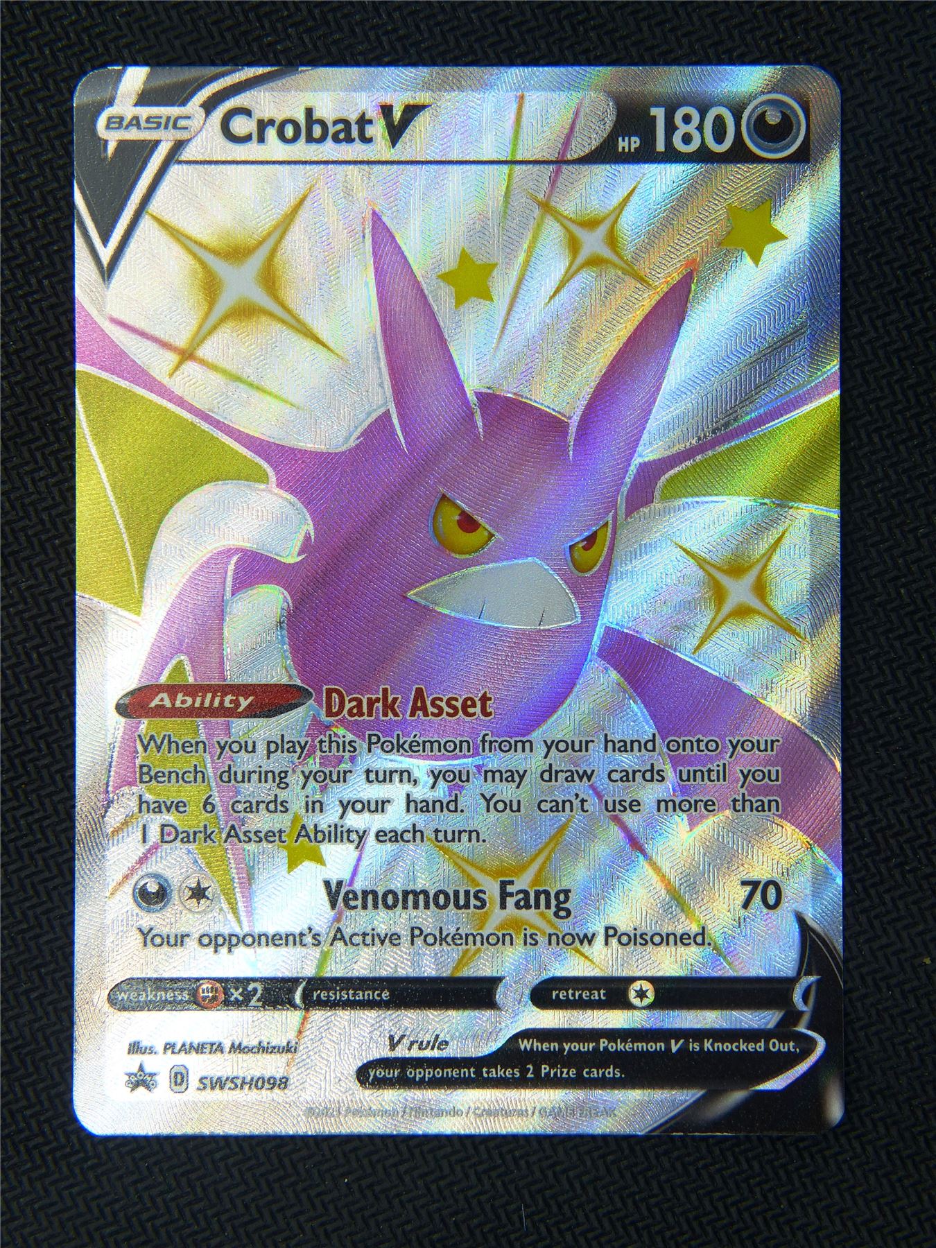 Pokemon Card Crobat V SWSH098 - Pokemon Card Archeron Pokemon Card Crobat V SWSH098 - Pokemon Card Archeron