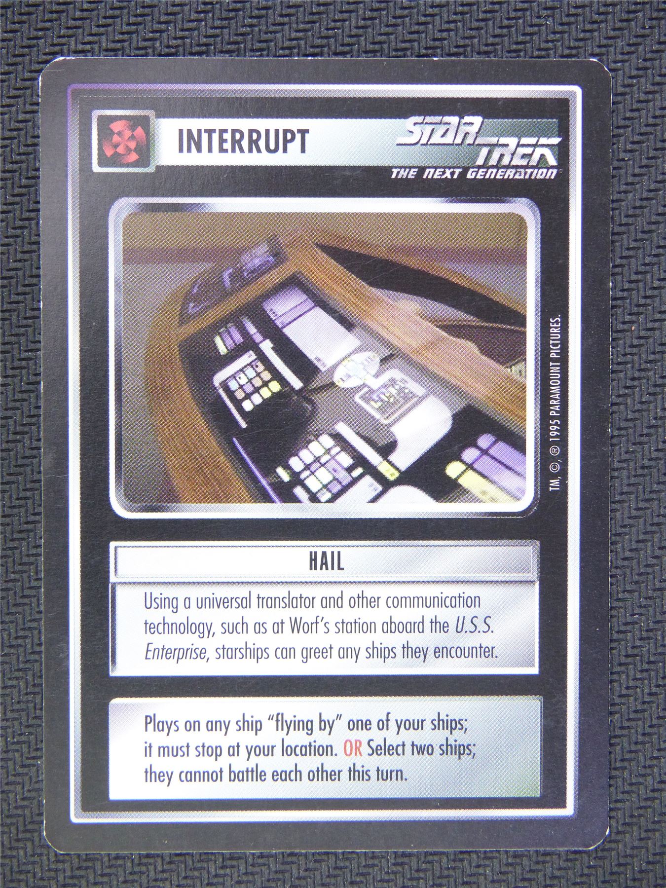 Interrupt Hail - Star Trek CCG Next Gen #53N