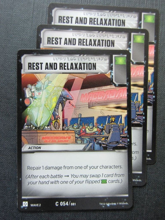 Rest and Relaxation C 054/081 x3 - Transformers Cards # 7F43
