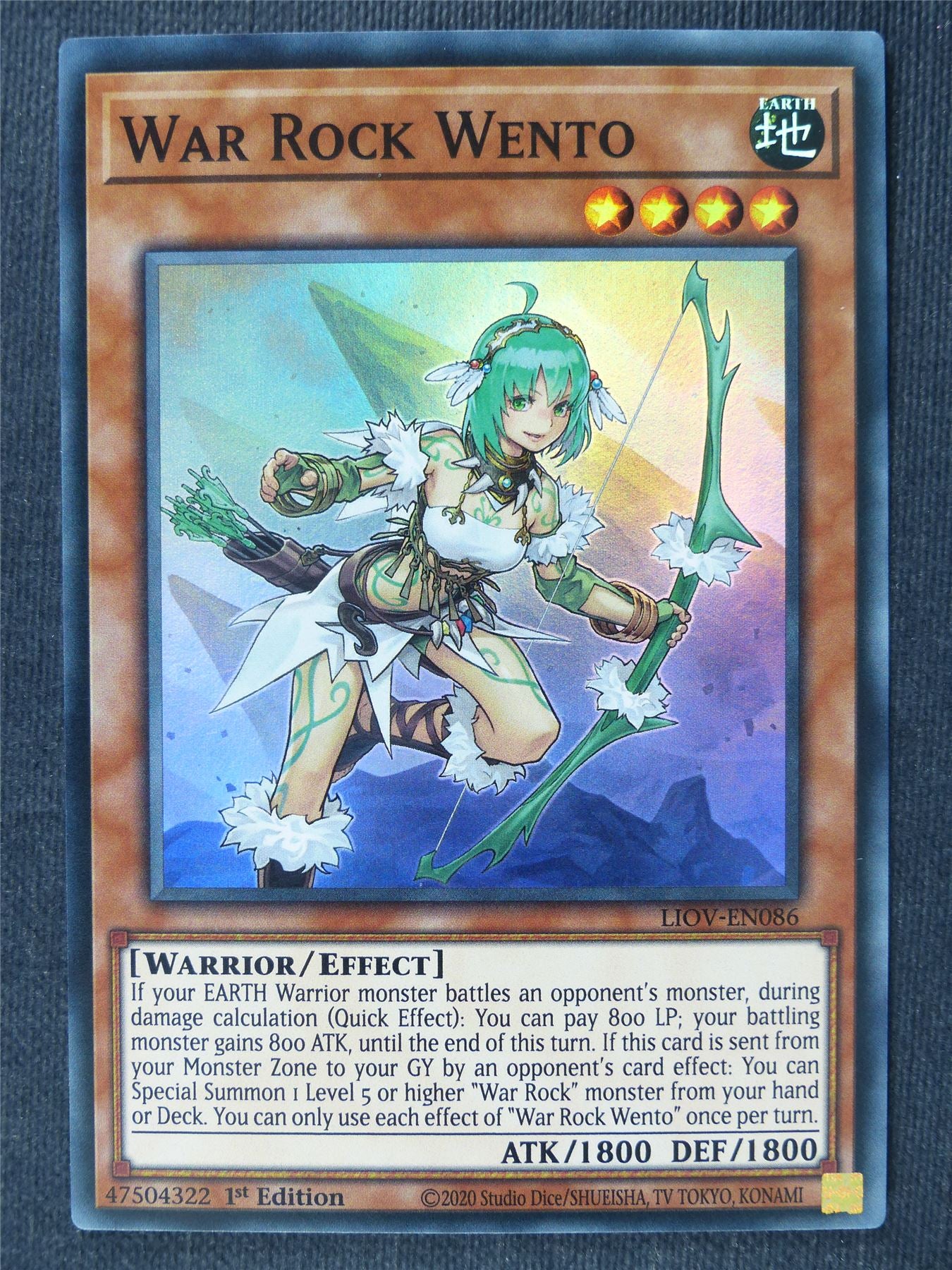 War Rock Wento LIOV Super Rare - 1st ed Yugioh Cards #387 War Rock Wento LIOV Super Rare - 1st ed Yugioh Cards #387