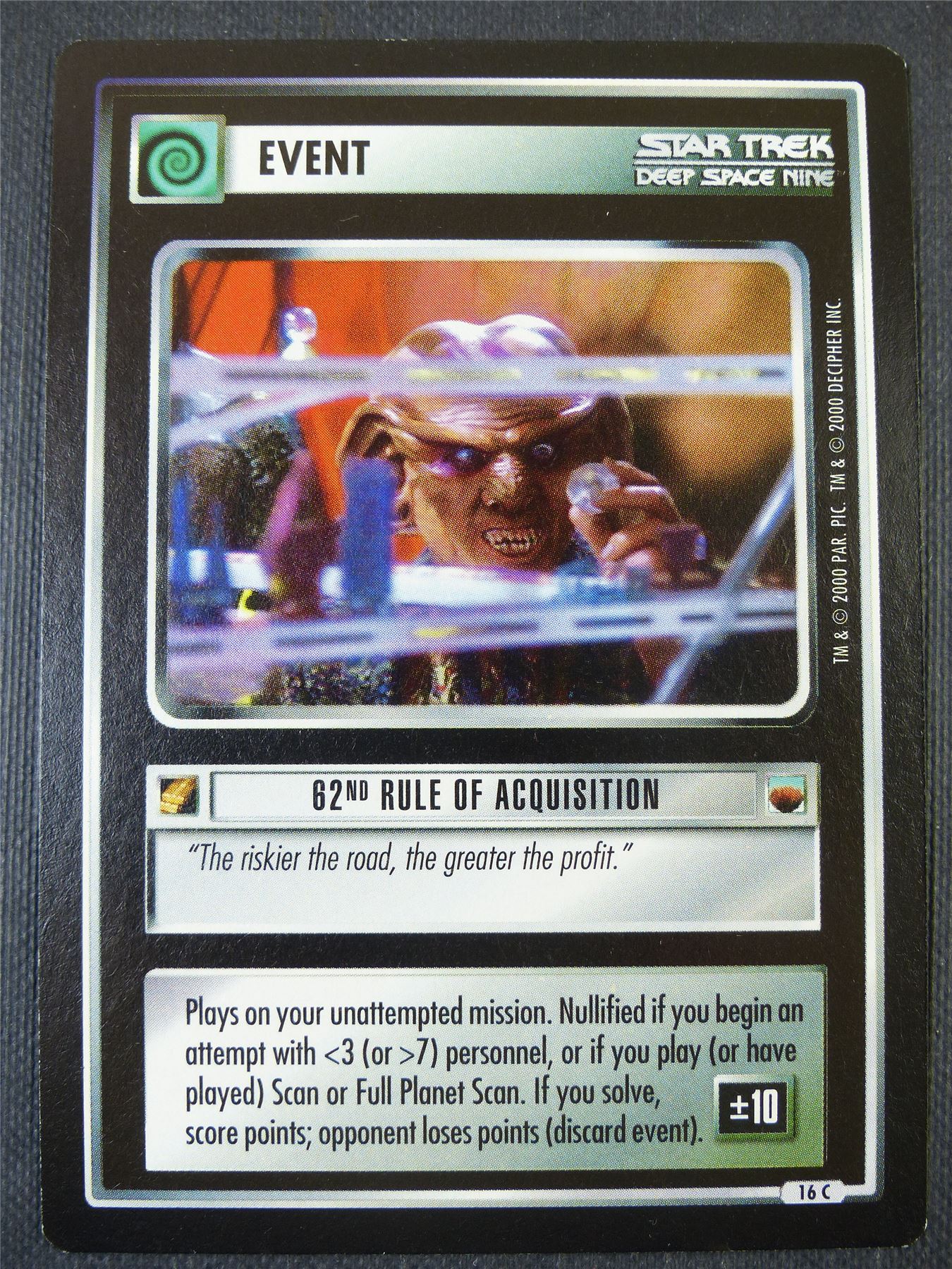 62nd Rule of Acquisition - DS9 - Star Trek Card #660