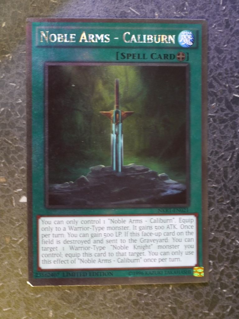 Yugioh Cards: NOBLE ARMS-CALIBURN NKRT PLATINUM RARE # 3D5