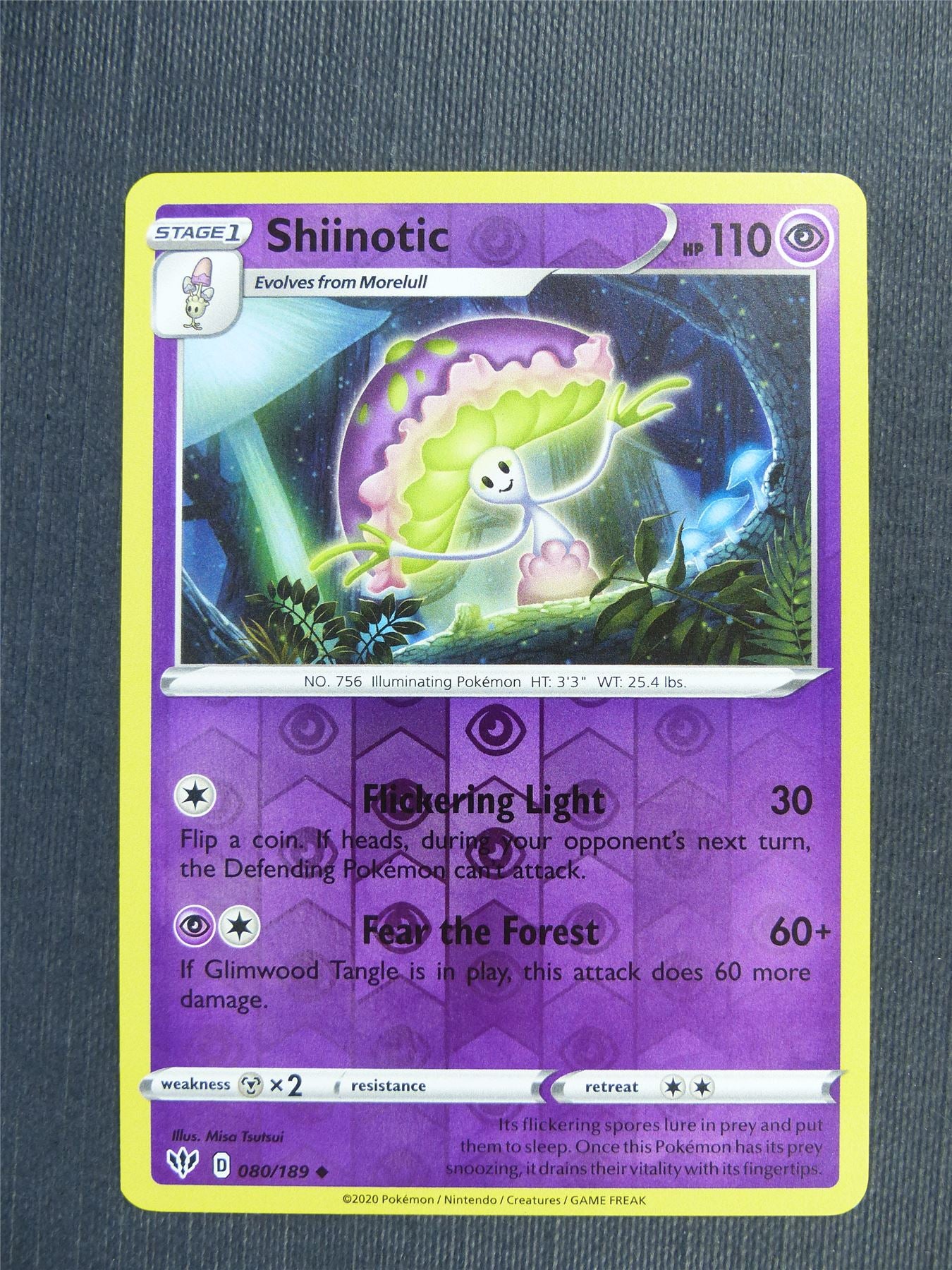 Shiinotic 080/189 Reverse Holo - DAA - Pokemon Card #3BT