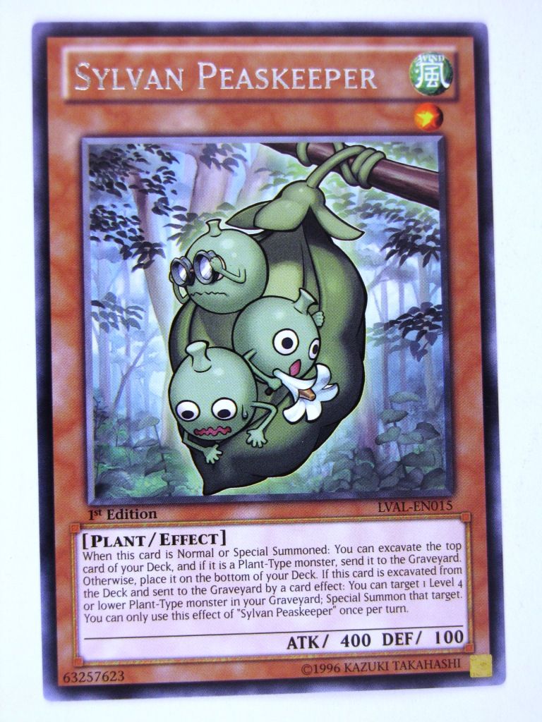 Yugioh Cards: SYLVAN PEASKEEPER RARE: LVAL Archeron Yugioh Cards: SYLVAN PEASKEEPER RARE: LVAL Archeron