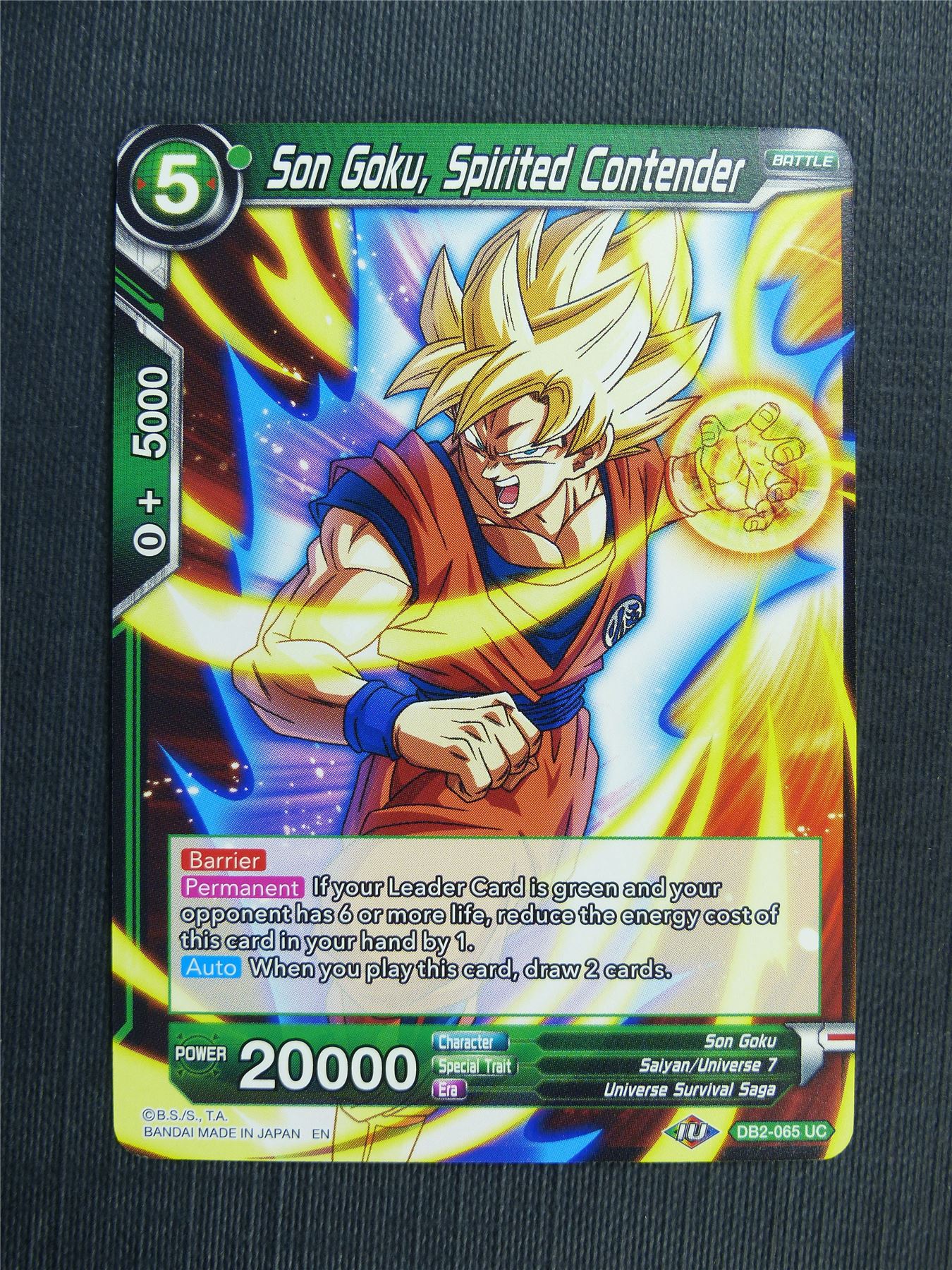 Son Goku Spirited Contender - DB2 Dragon Ball Super Card
