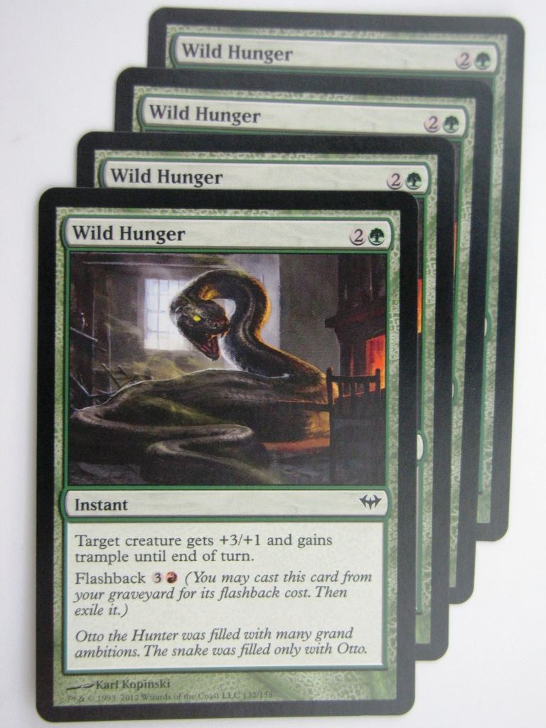 MTG Magic Cards: WILD HUNGER x4 # 27D67
