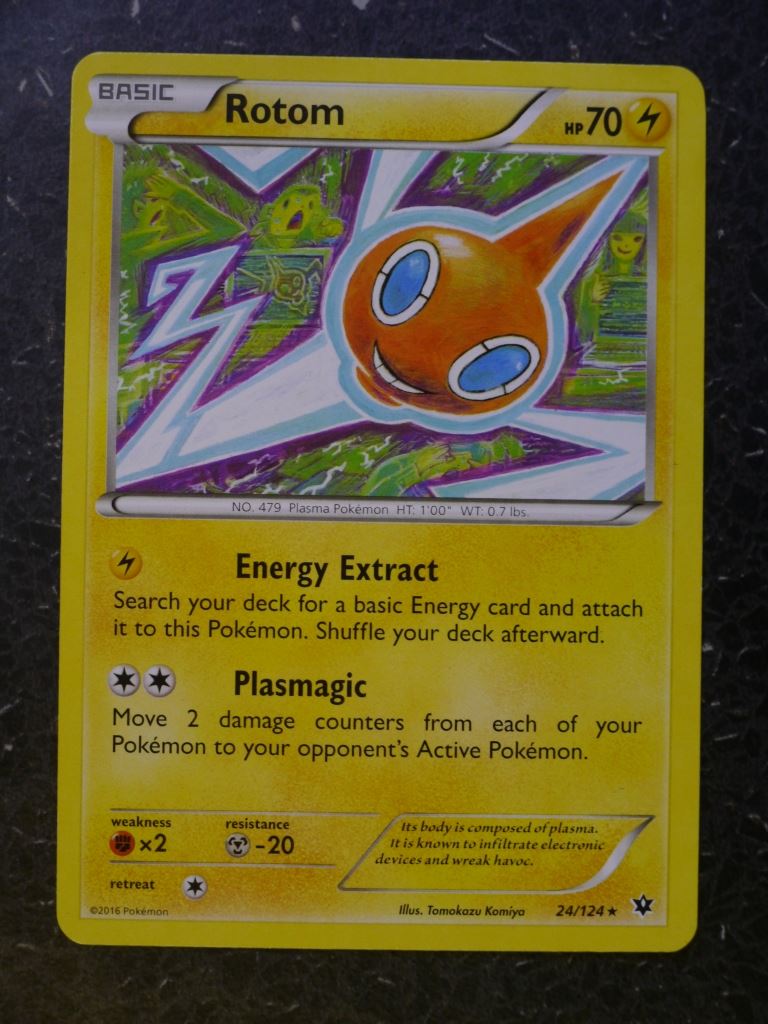 Pokemon Cards: ROTOM 24/124 RARE # 6B39