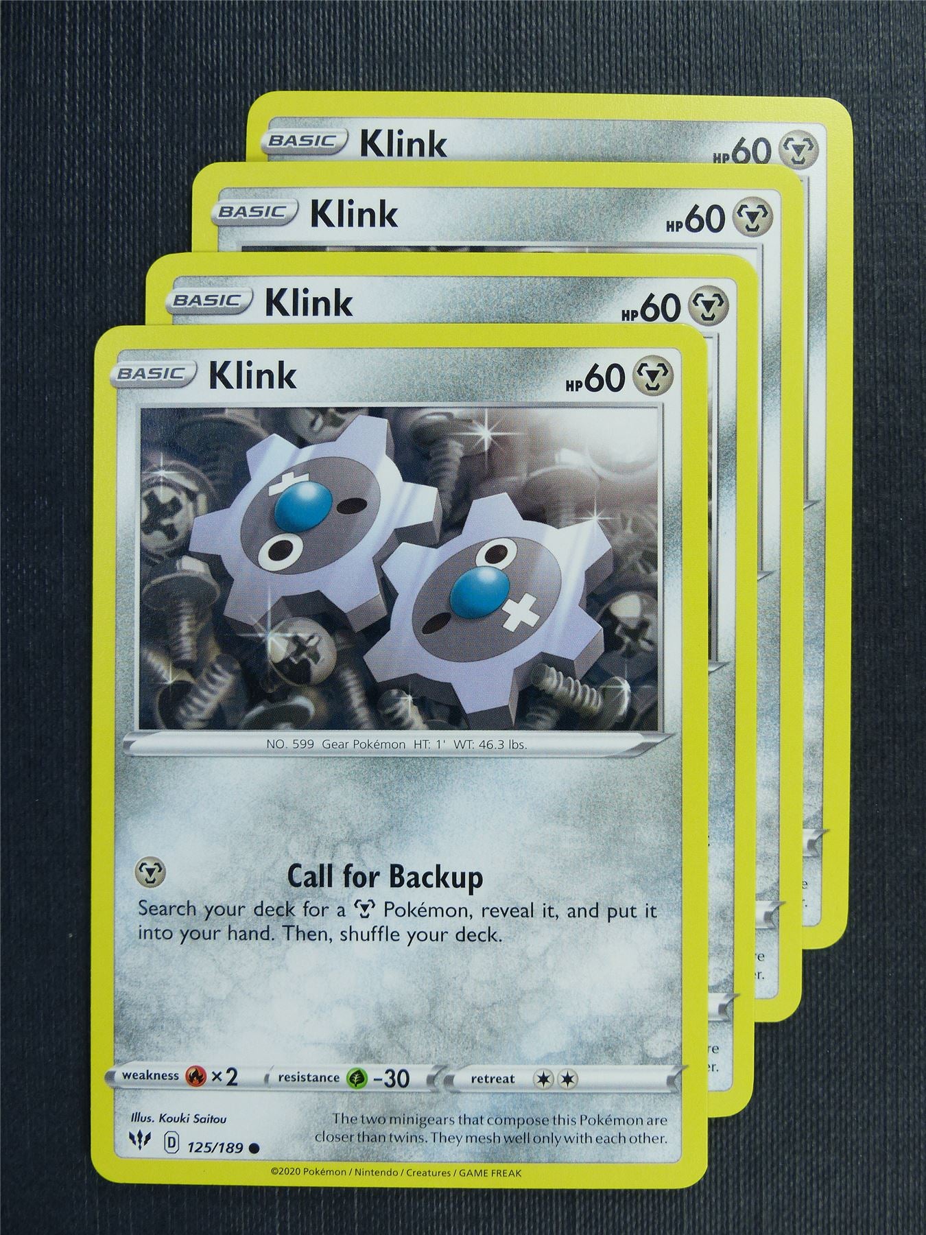 Klink 125/189 x4 - DAA - Pokemon Card #3F4