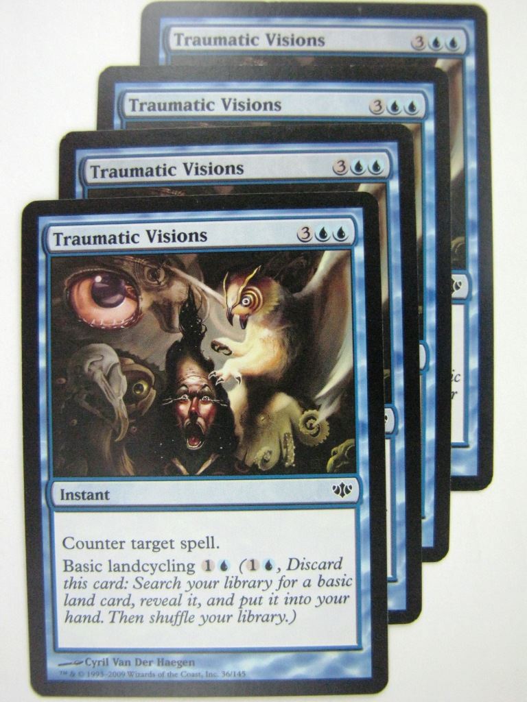 MTG Magic Cards: TRAUMATIC VISIONS x4 # 8E80