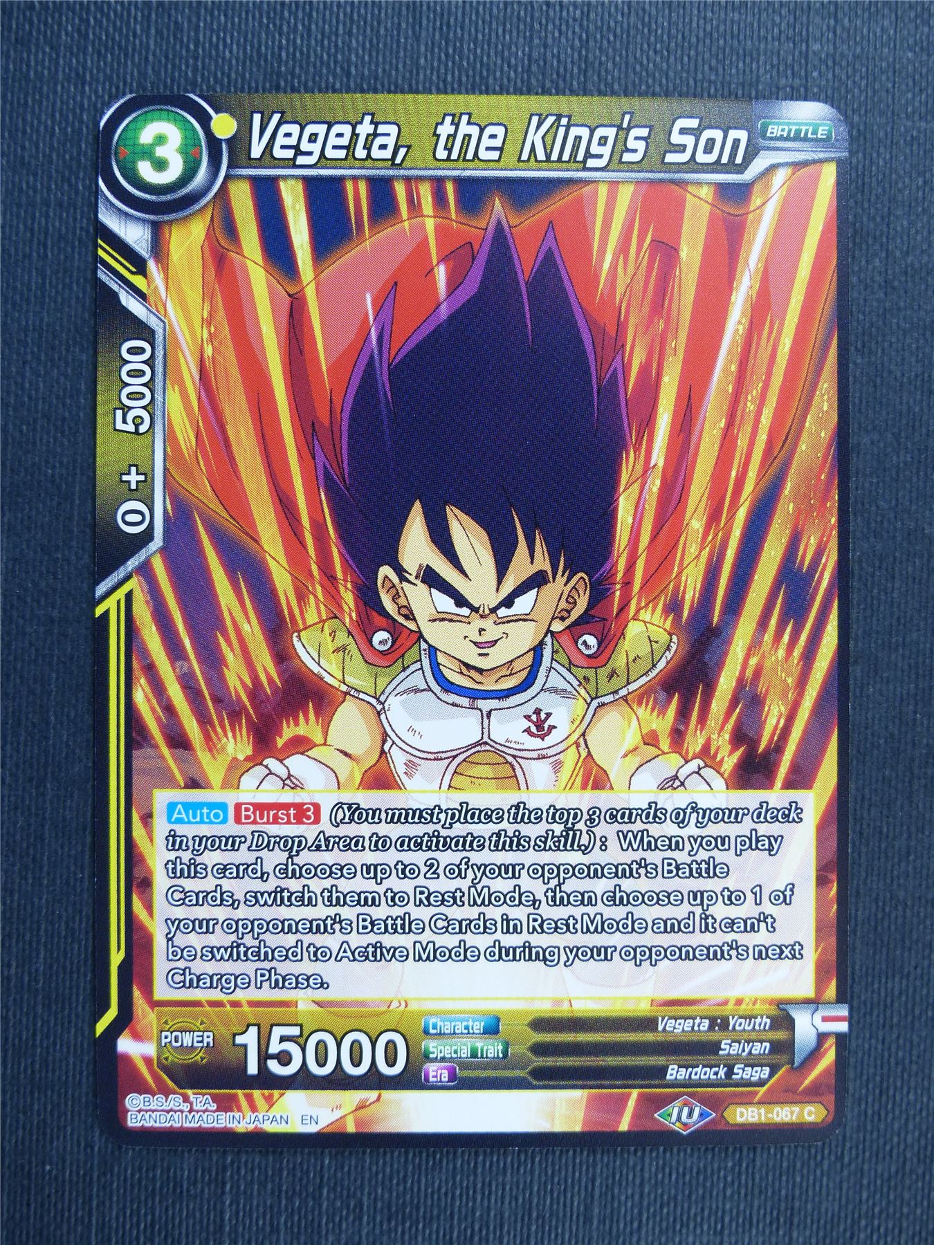 Vegeta the King's Son DB1 C - Dragon Ball Super Cards #245