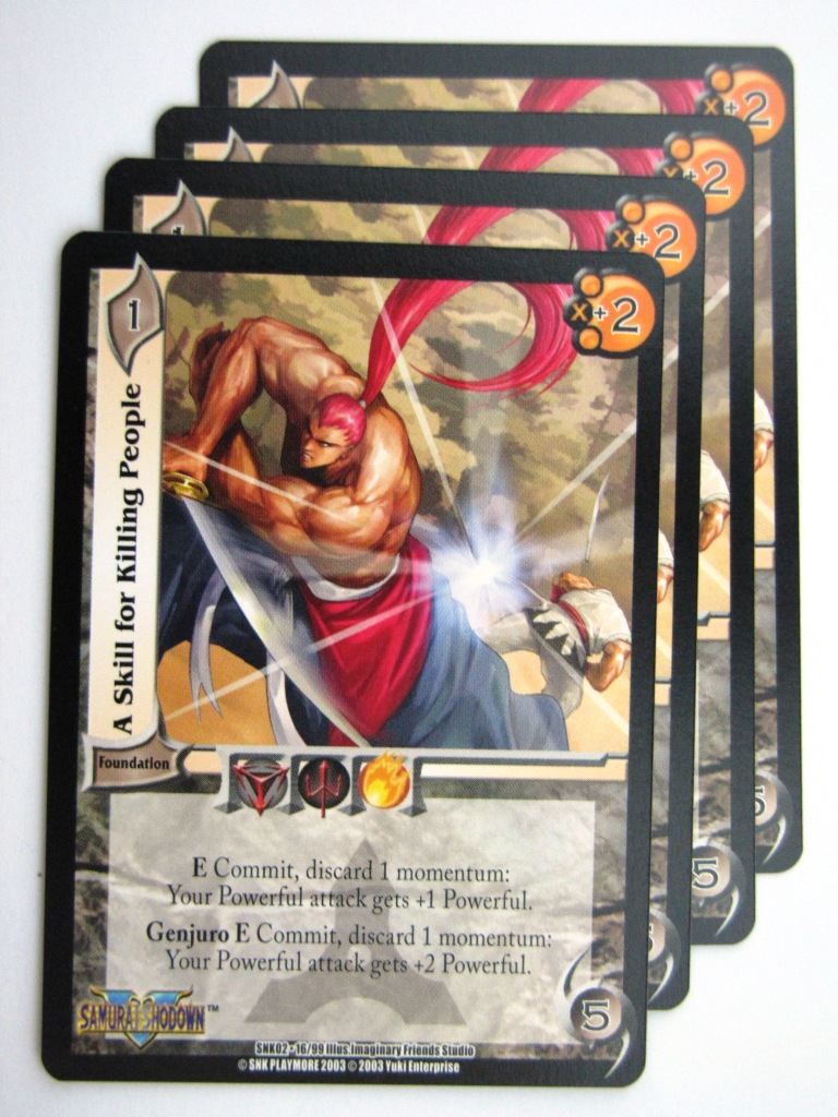 UFS Cards: A SKILL FOR KILLING PEOPLE 16/99 x4 # 28H38
