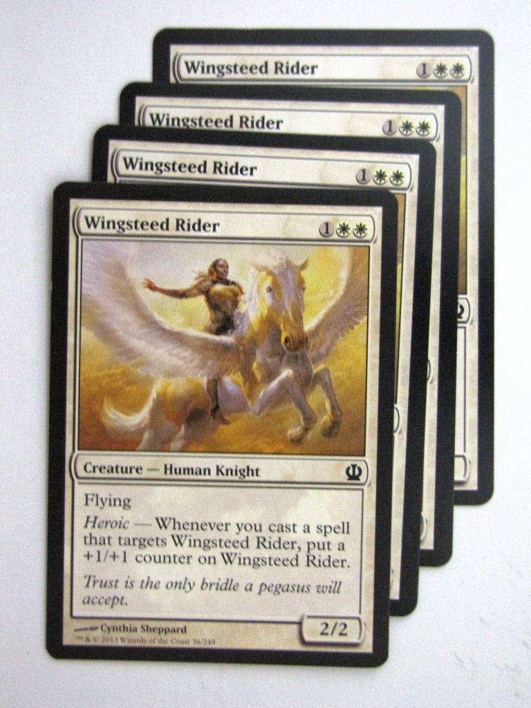 MTG Magic Cards: WINGSTEED RIDER x4 Theros playset # 23J43