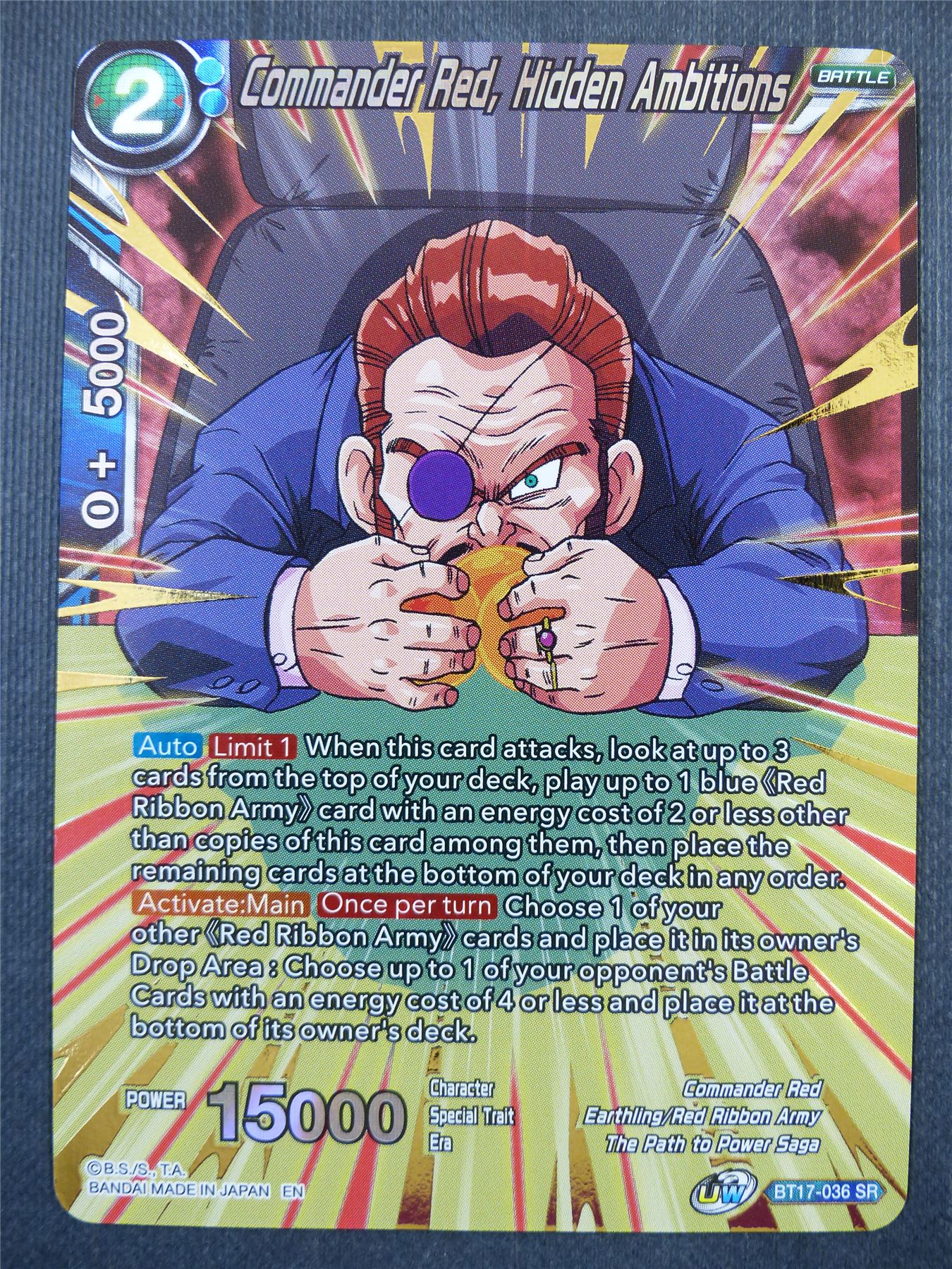 Commander Red Hidden Ambitions BT17 SR Promo - Dragon Ball Super Card #3JJ