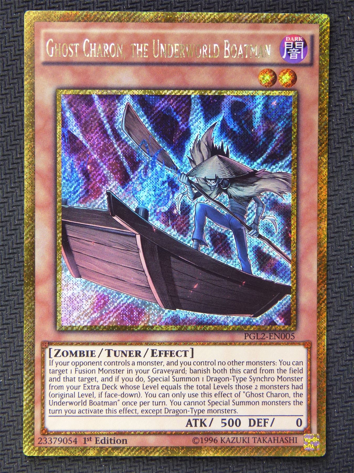 Ghost Charon Underworld Boatman PGL2 Gold - Secret Rare - Yugioh Card #5Y1 Ghost Charon Underworld Boatman PGL2 Gold - Secret Rare - Yugioh Card #5Y1