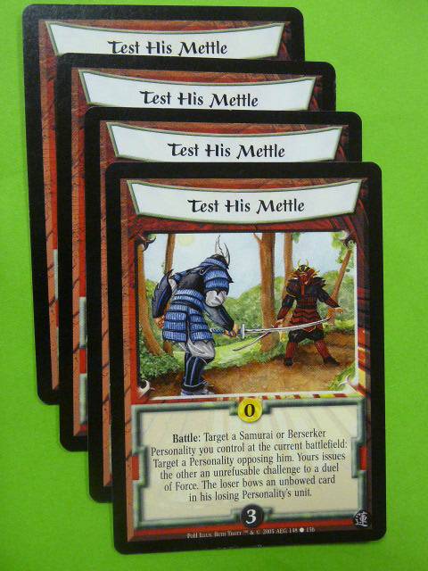 L5R Card Legend of Five Rings: TEST HIS METTLE 148/156 x4