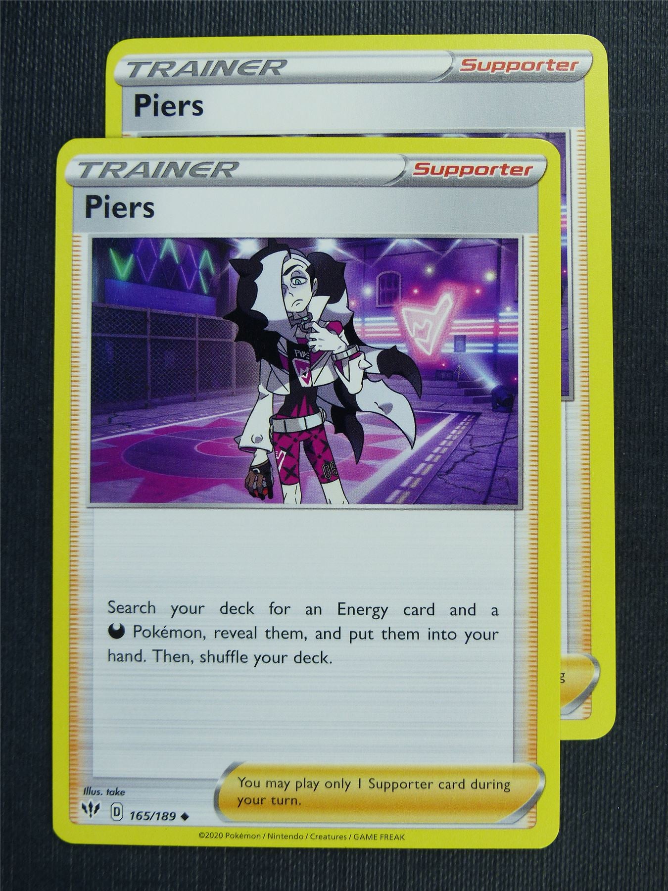 Piers 165/189 x2 - DAA - Pokemon Card #3D5 Archeron Piers 165/189 x2 - DAA - Pokemon Card #3D5 Archeron